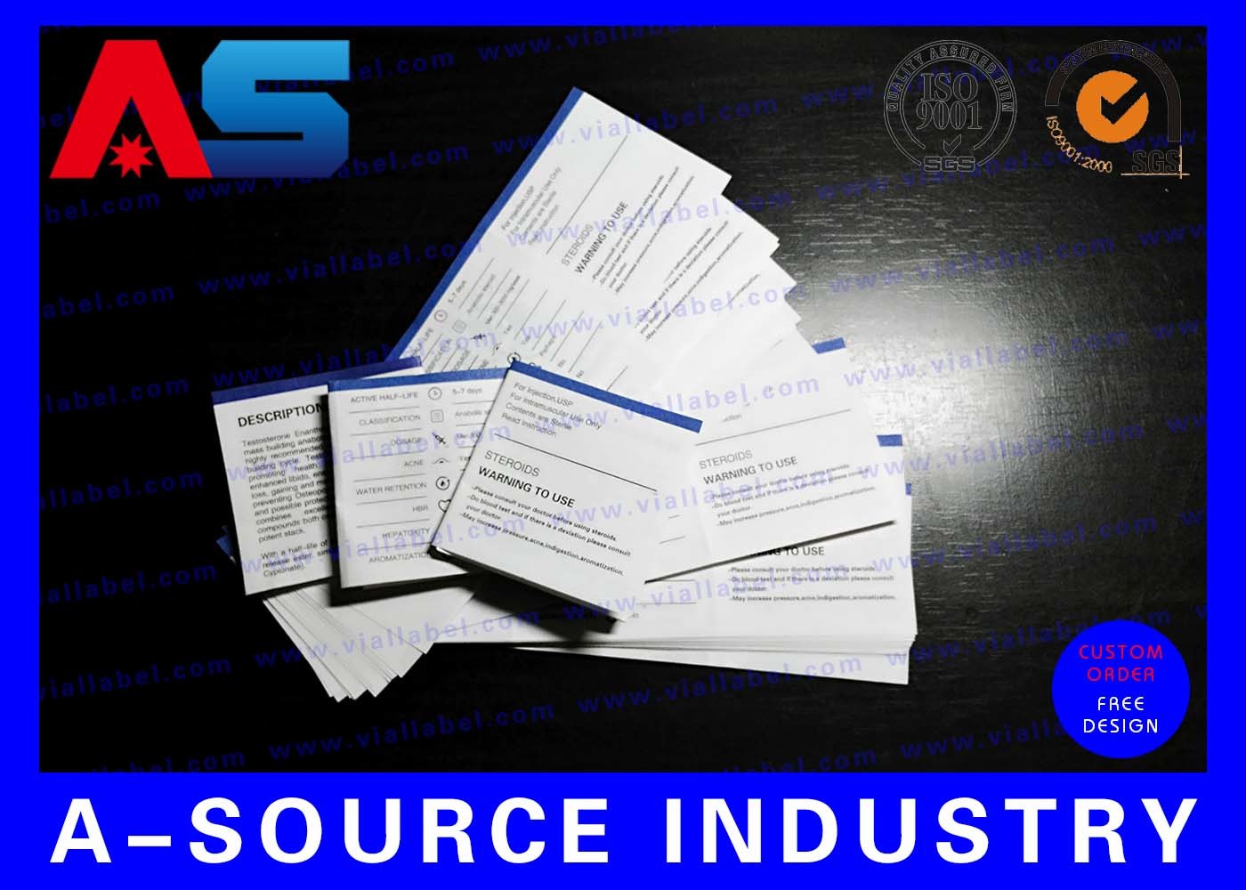 Pharmaceutical A5 Leaflet Printing Made By Medicine Artwork Paper For Bodybuilding Peptide