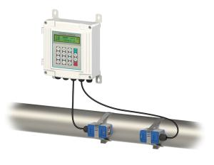 China Industrial Ultrasonic Flow Meter Doppler With Transducer Pipeline wholesale