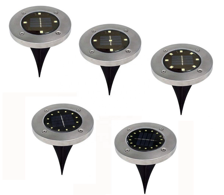 Popular IP65 8 LED Solar garden Lawn Light , Underground outdoor Light for Yard