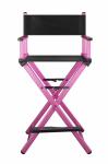 Aluminum Professional Makeup Chair For Salon Light Weight Pink Color