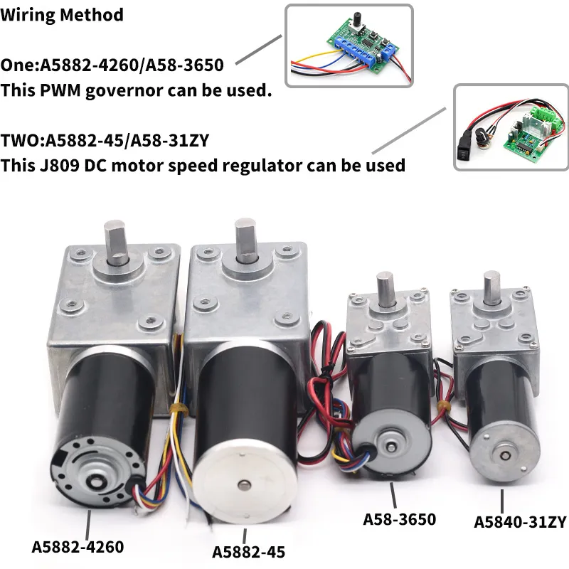 Micro Brushless DC Right Angle Motor A58-3650 Worm Gear Motor DC 24V 24v Dc Worm Gear Motor