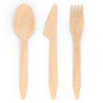 185mm disposable 100% natural material reinforced wooden coffee catering spoon