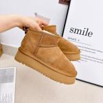 Winter Cowhide Snow Boots Plus Velvet Genuine Leather Short Boots Waterproof Non