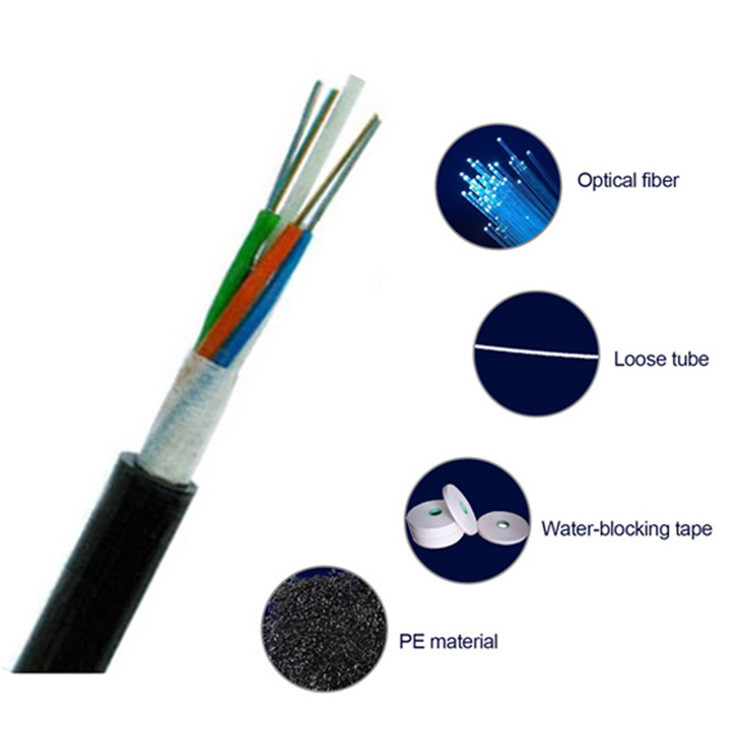 Non Armored Dielectric Multi Strand Single Mode Fiber Optic Cable 2 - 288 Core GYFTY
