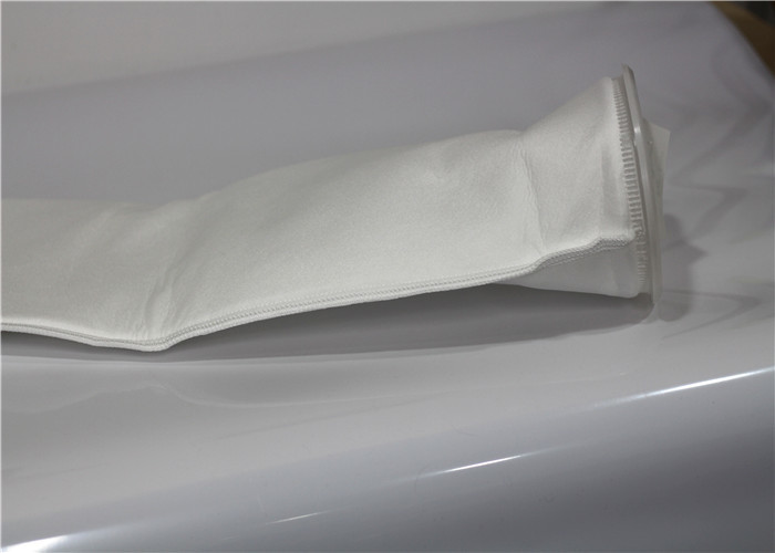 PE Mesh Liquid Filter Bag , 1 Micron Polyester Felt Filter Bag Calendar Finished