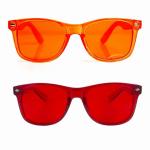 Hard Plastic Frame Sunglasses Colored Lens Colour Therapy Glasses