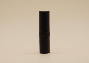 China Middle Convex Matt Black Slim Lipstick Tube Portable For Cosmetic Packaging wholesale