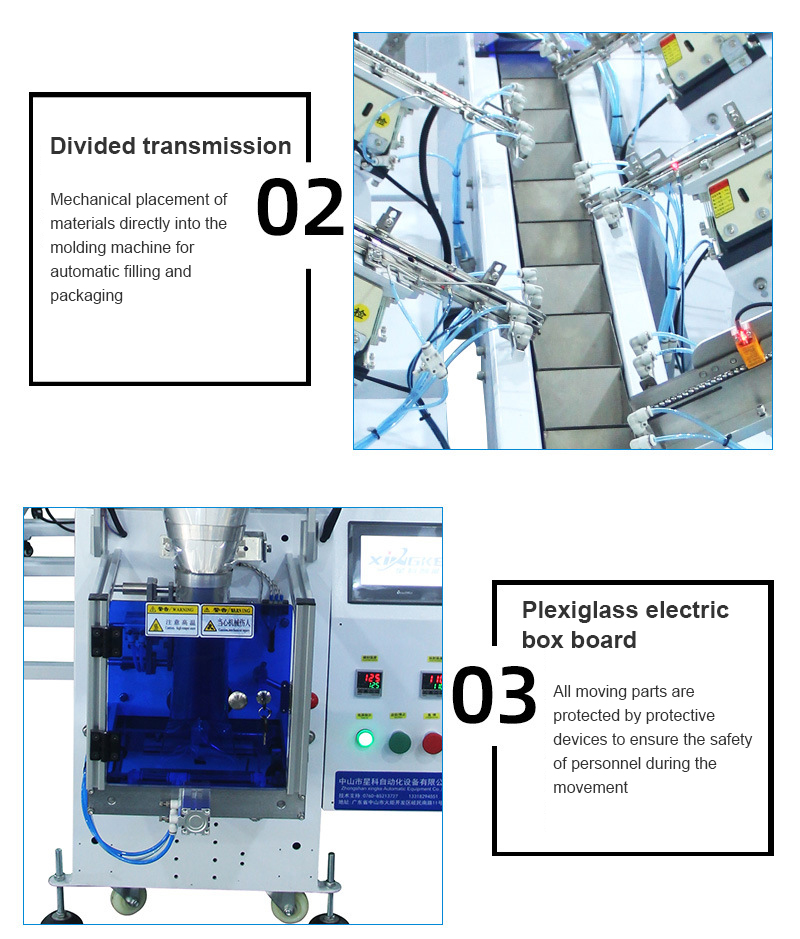 Semi-automatic Manual Placement Filling Screws Bolts Small Parts Hardware Packaging Machine