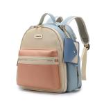 New PU Leather Mommy Nappy Bag Portable Baby Bottle Backpack Multifunction