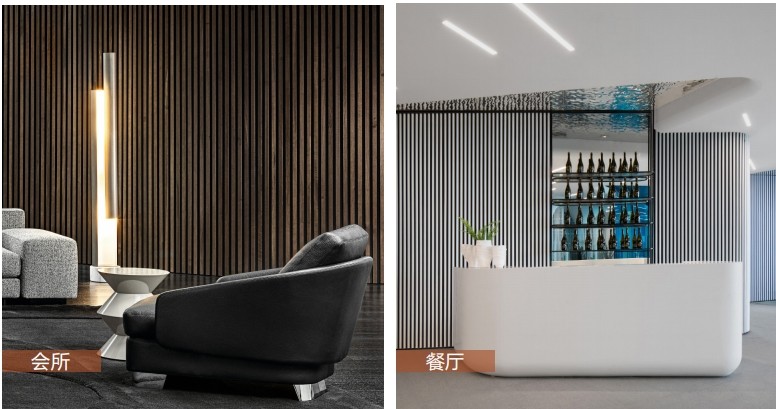 Ceiling Wall Slatted Acoustic Wood Panels , Acoustic Timber Panels 12mm HDF 9mm PET