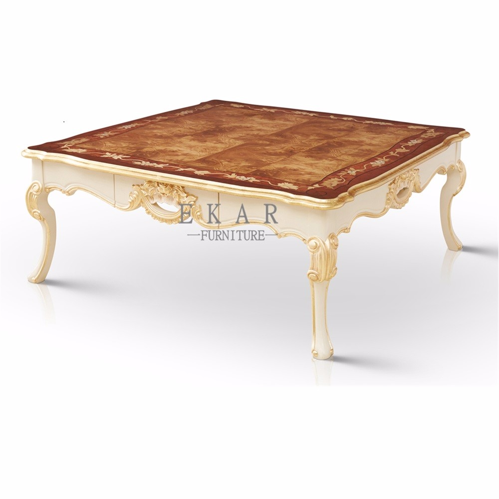 Spanish royal family Living Room High Quality French Carved Coffee center Table