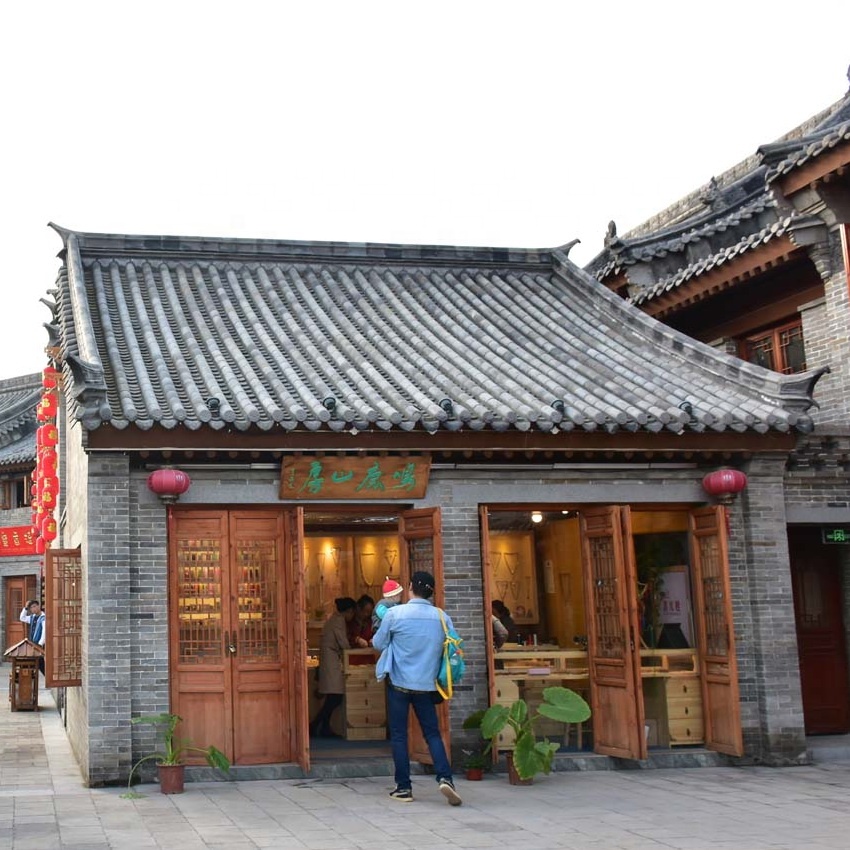 Traditional Grey Japanese Roof Tiles Temple Building 110mm Graphic Design