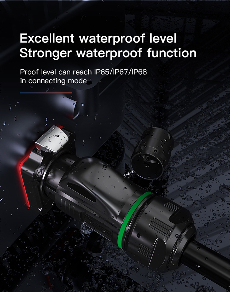 CNLINKO M24 Plastic IP68 Waterproof LC Male Female Connector Circular Fiber Optic Connector