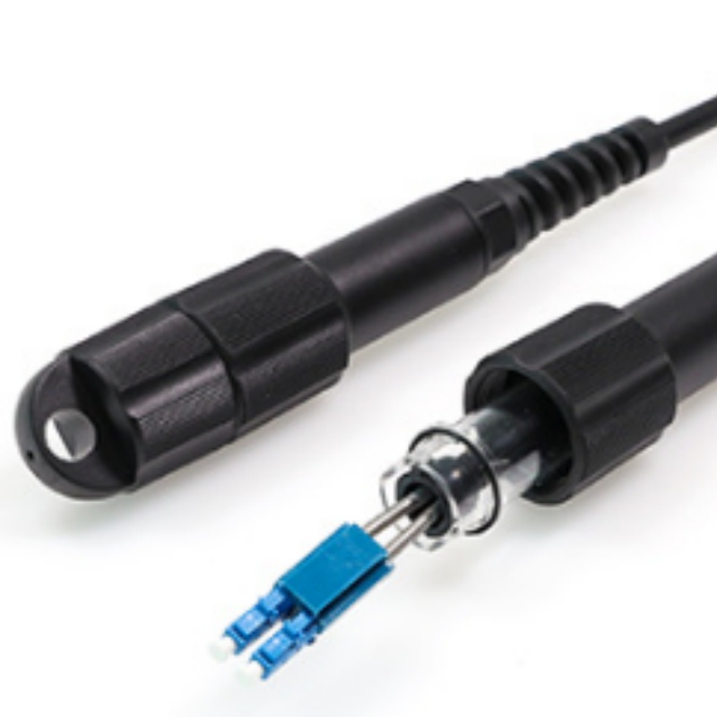 4G Network LC UPC Duplex IP67 Waterproof Fiber Optic Cable with Waterproof Connector