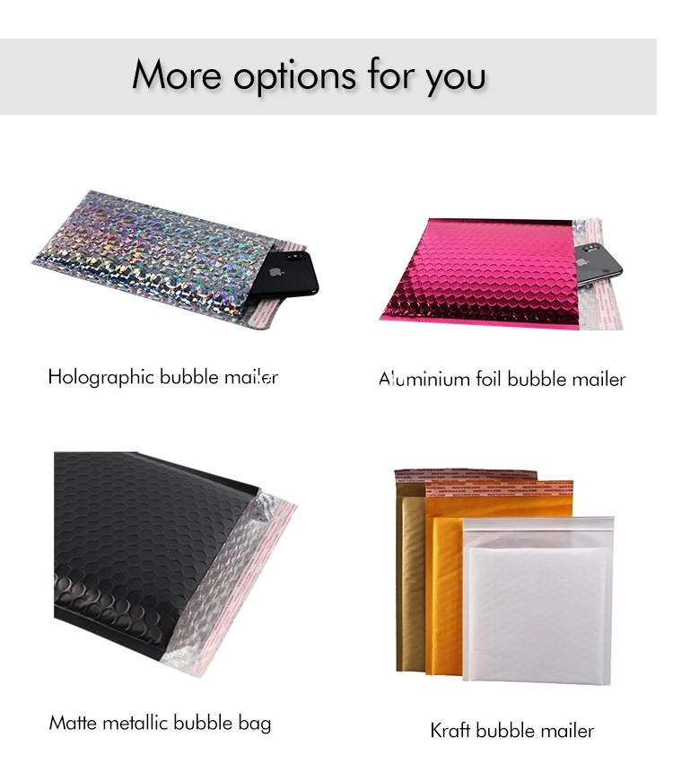 Self Seal Metallic Bubble Envelopes , Padded Shipping Envelopes Plastic Various Colors