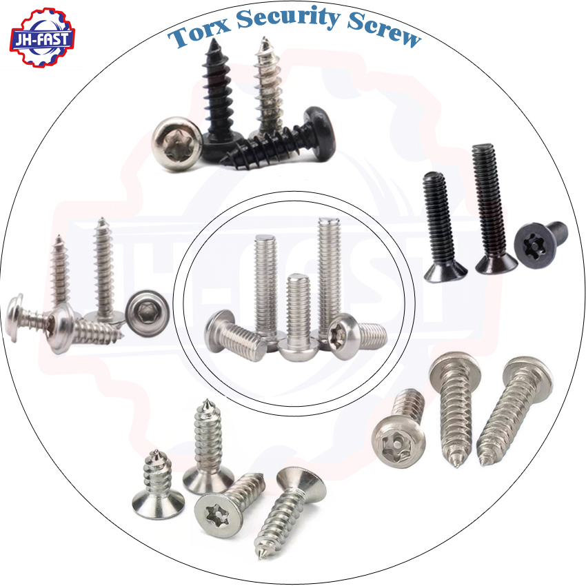 ISO9001 2015 Certified 8mm M2.4mm Torx Shoulder Security Screw for Anti-Theft Protection