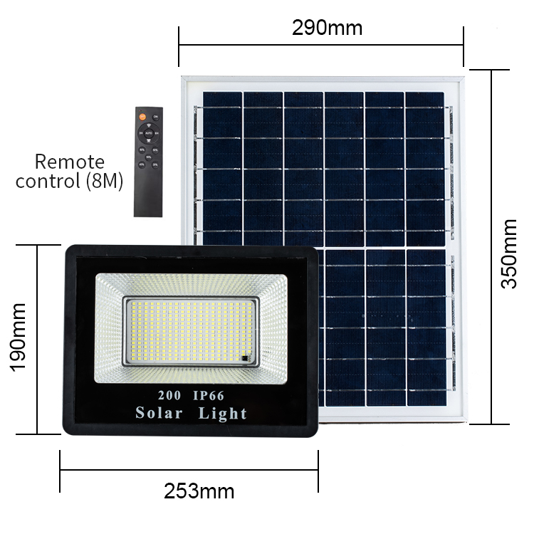 Polycrystalline Silicon Solar Panel Dusk To Dawn Flood Lights for Stadium Street Lamp