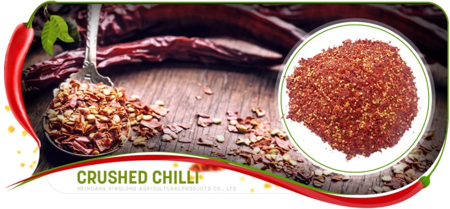 High SHU Dried Red Chilli Flakes Pungent Red Pepper Flakes For Pizza