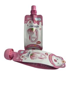 China Matte Plastic Spout Gravure Printing Side Gusset Waterproof Snack Pouch wholesale