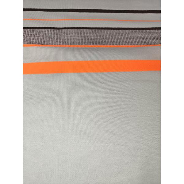 95% Cotton 5% Spandex Striped Knit Fabric for T-Shirts