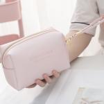 Simple Style Zipper PU Cosmetic Bag Three Piece Set