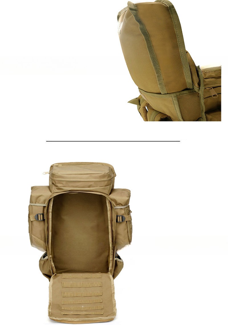 70L High Capacity Mountaineering Backpack with Waterproof and Breathable Fabric Logo