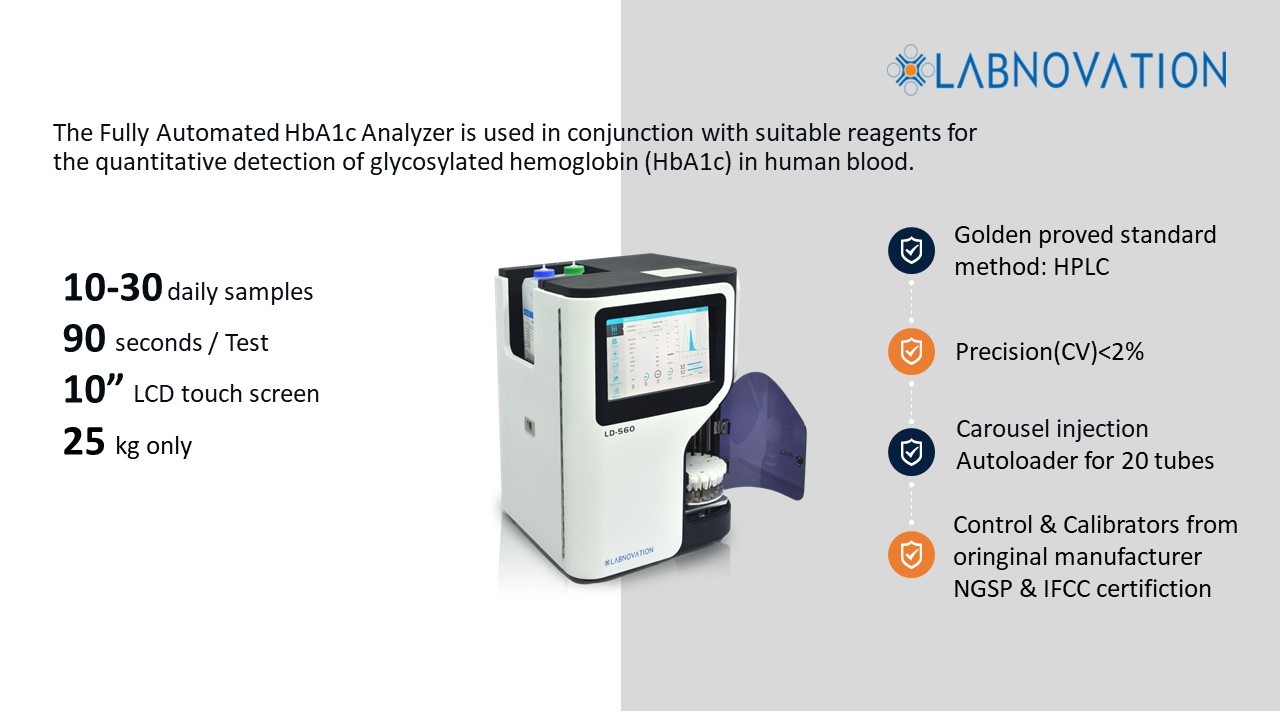 Analyzer For HbA1c Testing Labnovation Latest Analyzer LD-560 HbA1c Analyzer IFCC Certificated
