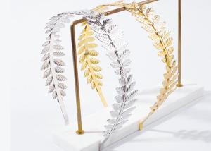 China Alloy life leaf gold silver color headbands fashion design popular metal headwear hair accessories Yiwu accessories wholesale