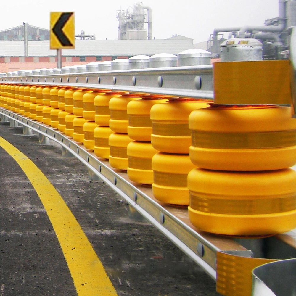 Custom Color Metal 2 Bending Stainless Steel Highway Roller Barrier for Traffic Safety