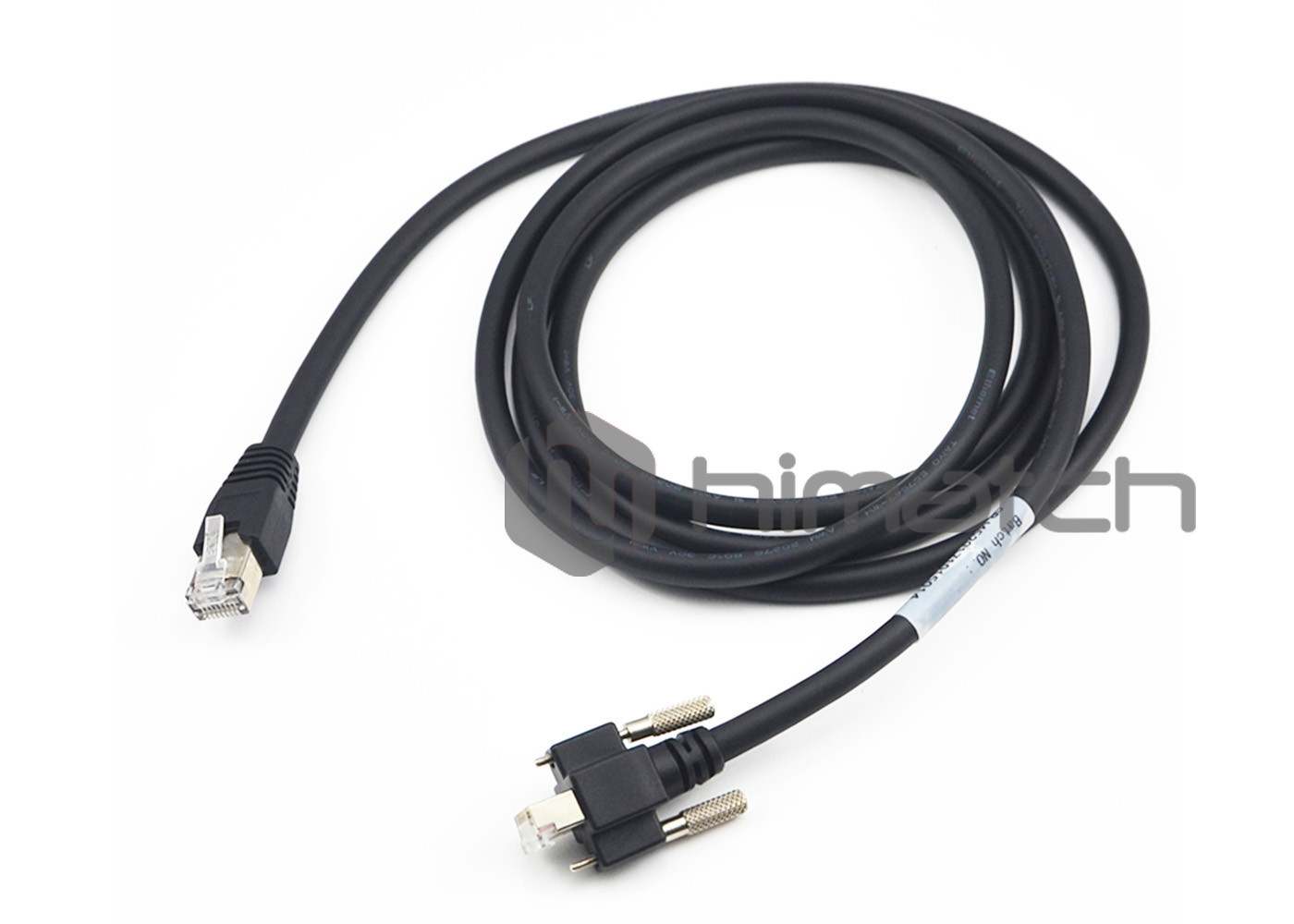 6.2mm Cable OD Gige Vision Cable , RJ45 Ethernet Cable With Thumbscrews