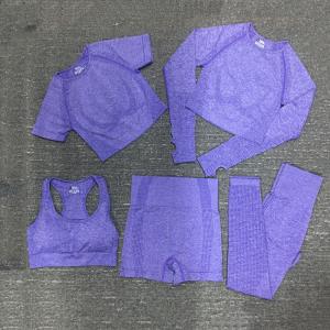 China Nylon Polyester Spandex Cropped Long Sleeve Workout Top Gym Wear Ribbed Sportswear wholesale