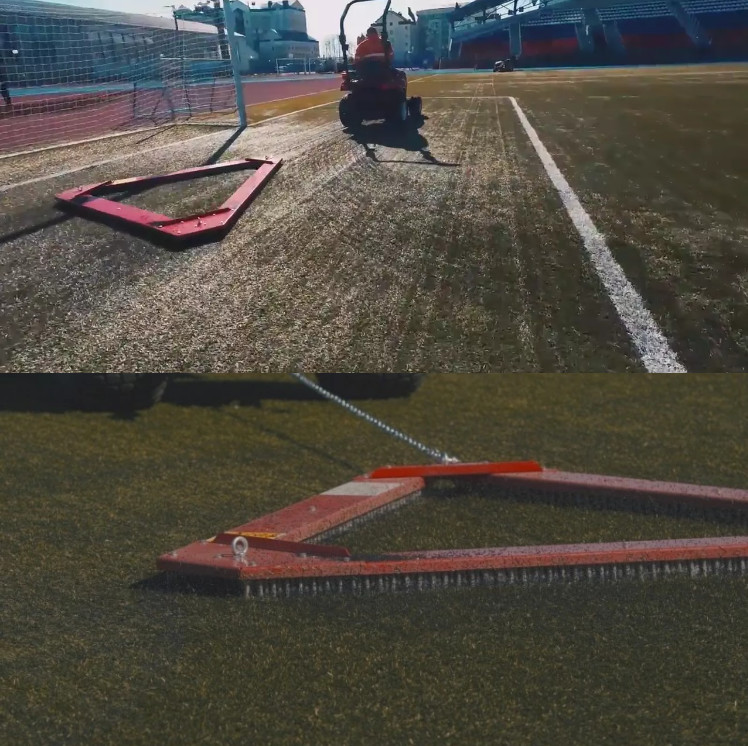 100mm Bristle Compact 30mm Thickness PVC Artificial Turf Brush