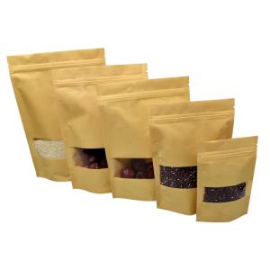 China Food Grade Clear Window 550g Paper Stand Up Pouch wholesale