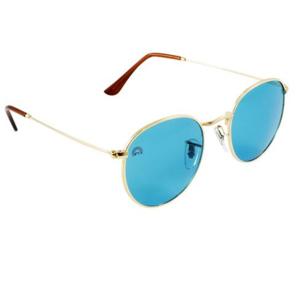China Gold Frame Round Green Color Therapy Glasses 125mm Arm wholesale