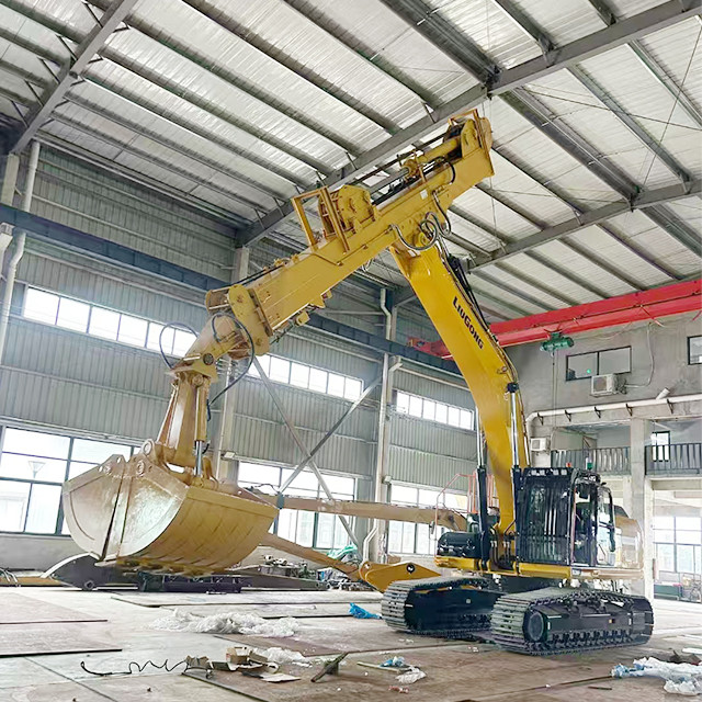 Telescopic Dipper Arm Telescopic Boom With Clamshell Bucket For Construction Work