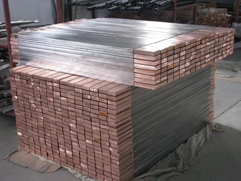 Square Titanium Clad Copper Bar 6.35-78mm Diameter For Chemical Processing