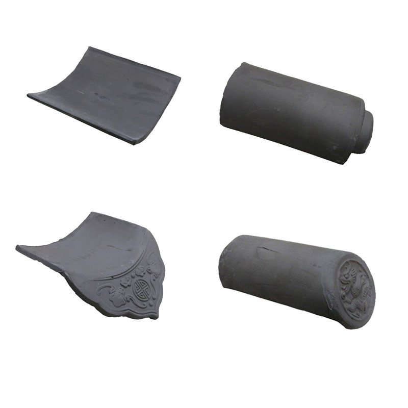 500N Ancient Chinese Traditional Clay Roof Tiles Clay Eaves Tile Wear Resisting