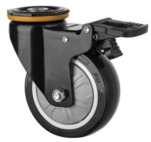 China American Medium Duty PU Caster 5 Inch wholesale