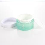 50ml PS Combination Green Cosmetic Plastic Jar With Screw Cap