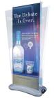 Exhibition Retractable Banner Stands Snap Clip Cartridge Easy Setting