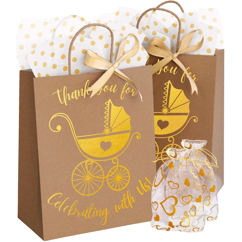 Customized Ivory Board Paper Bag for Baby Products Luxury Custom Order Accepted