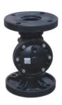 Black Industrial Diaphragm Valves , Diaphragm Operated Control Valve Y Shape