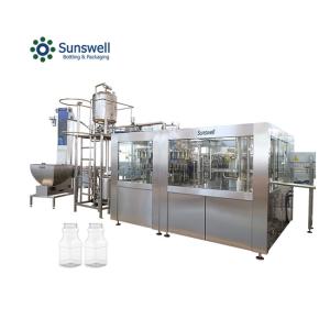 China Mango Juice Filling Machine Automatic Plastic Sealing Square Bottle 15000BPH wholesale