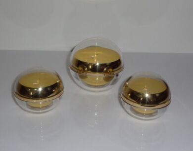 Quality 5gr 10gr 15gr 30gr 50gr  gold sphericity cosmetic jar for sale