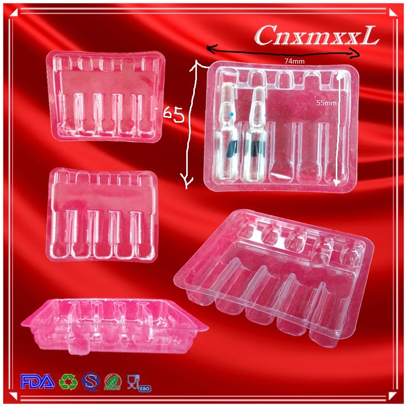 Plastic medication Manufactory price vial ampoule 5 holes and 10 holes plastic trays