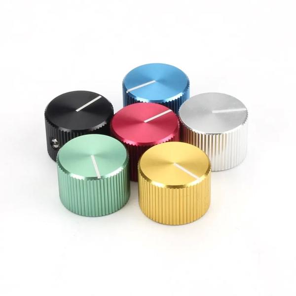 Customized Potentiometer Knob Shaft Black Silver Blue Yellow Aluminum Volume