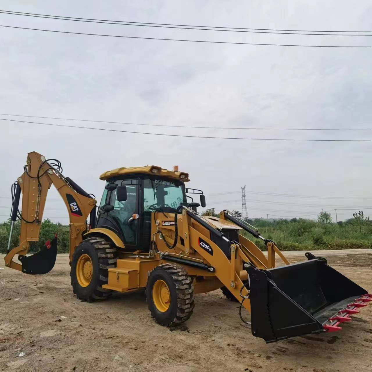 Used CAT420F Backhoe Loader Caterpillar Cat 420F Good Condition 1.14 m3 Bucket Capacity