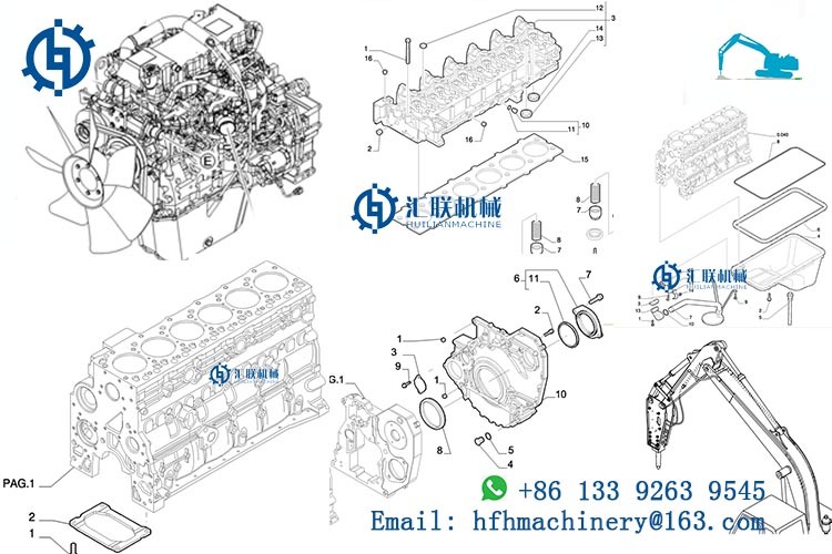 Hino J05 Eengine Rebuild Gasket Set VH111152900A , Kobelco Excavator Full Gasket Kit