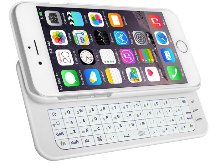 Newest High Grade Ultra Thin Slid-out Back Light Bluetooth Wireless Keyboard Case phone Cover for Apple iPhone 6 Mac PC