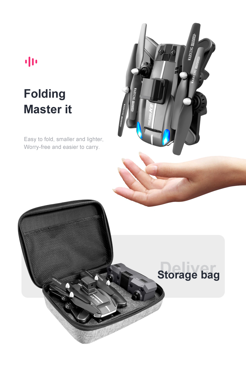 K8 Pro Drone Kit DIY with Camera 4K Ultra HD Camera Drones One Key Takeoff/Landing Private Mold Hot Hotsale
